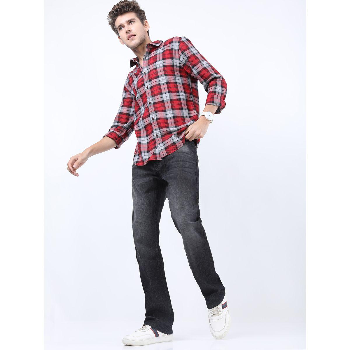 جينز بتفاصيل باهتة وأرجل واسعة كيتش × ستايلي-men-clothing-bottoms-jeans-image-2