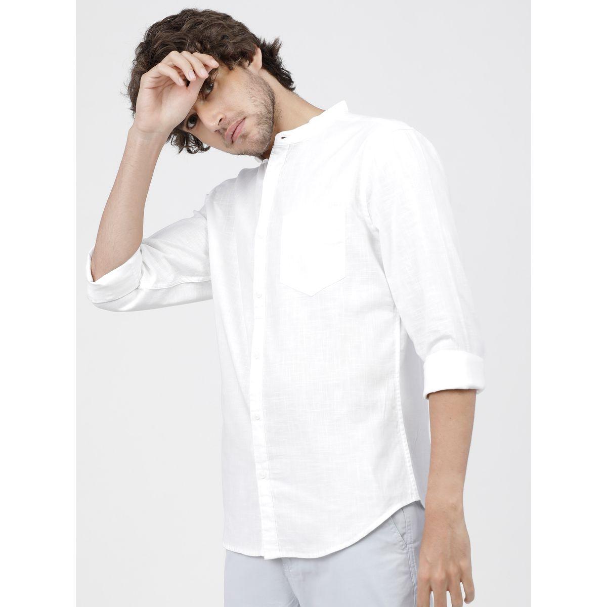 قميص سادة بقصة سليم فت كيتش × ستايلي-men-clothing-shirts-image-1