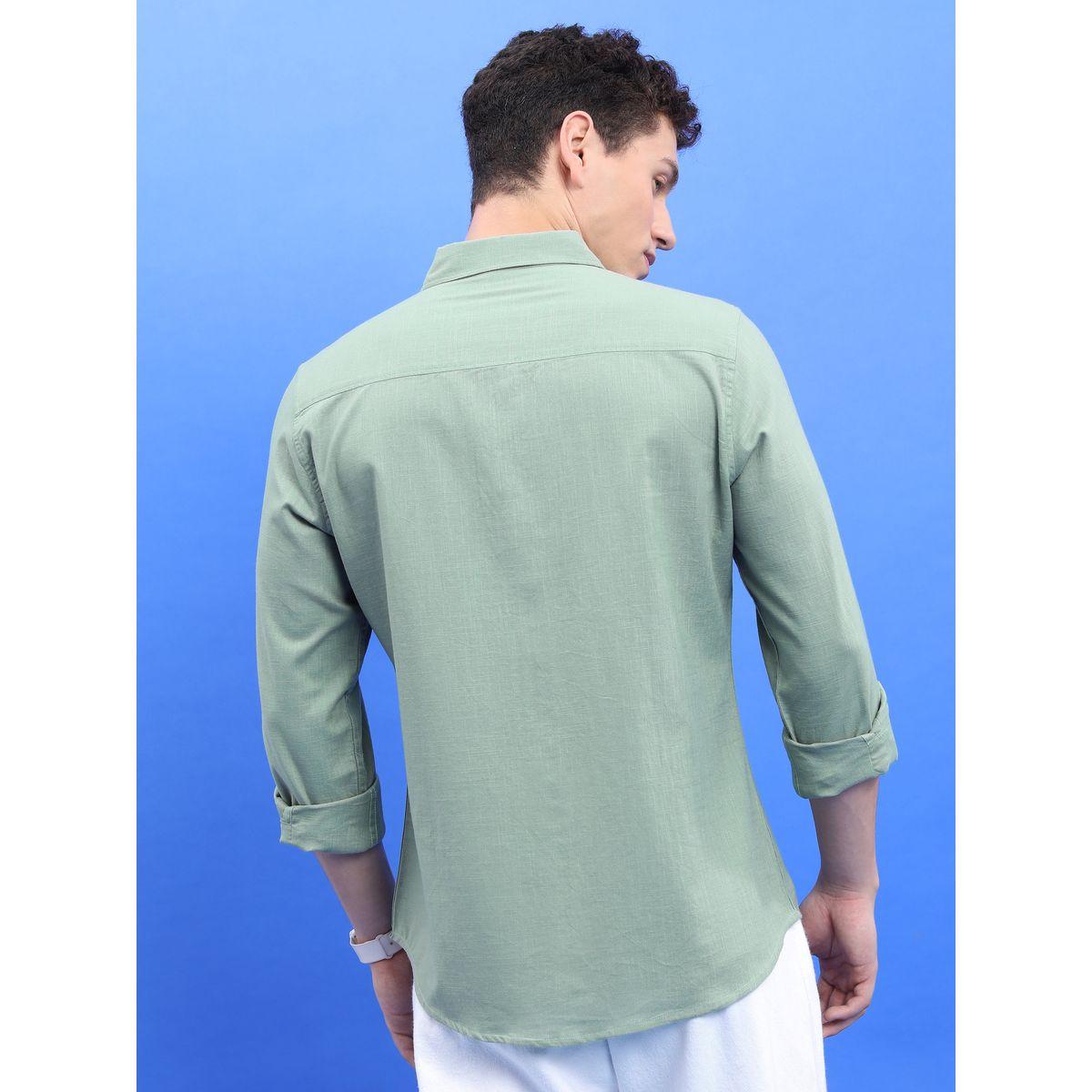 Ketch X Styli Solid Slim Fit Casual Shirt-men-clothing-shirts-image-3