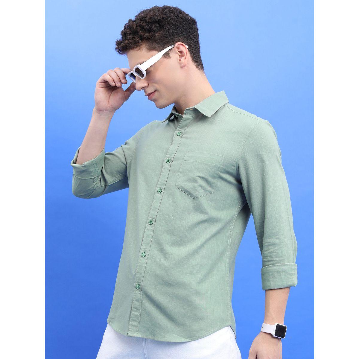 Ketch X Styli Solid Slim Fit Casual Shirt-men-clothing-shirts-image-4