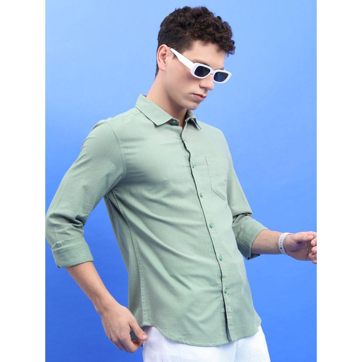Ketch X Styli Solid Slim Fit Casual Shirt-men-clothing-shirts-image-6