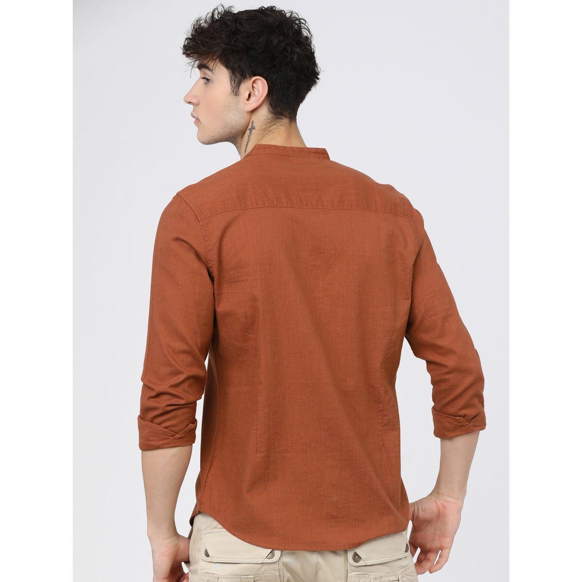 قميص سادة بقصة سليم فت كيتش × ستايلي-men-clothing-shirts-image-5