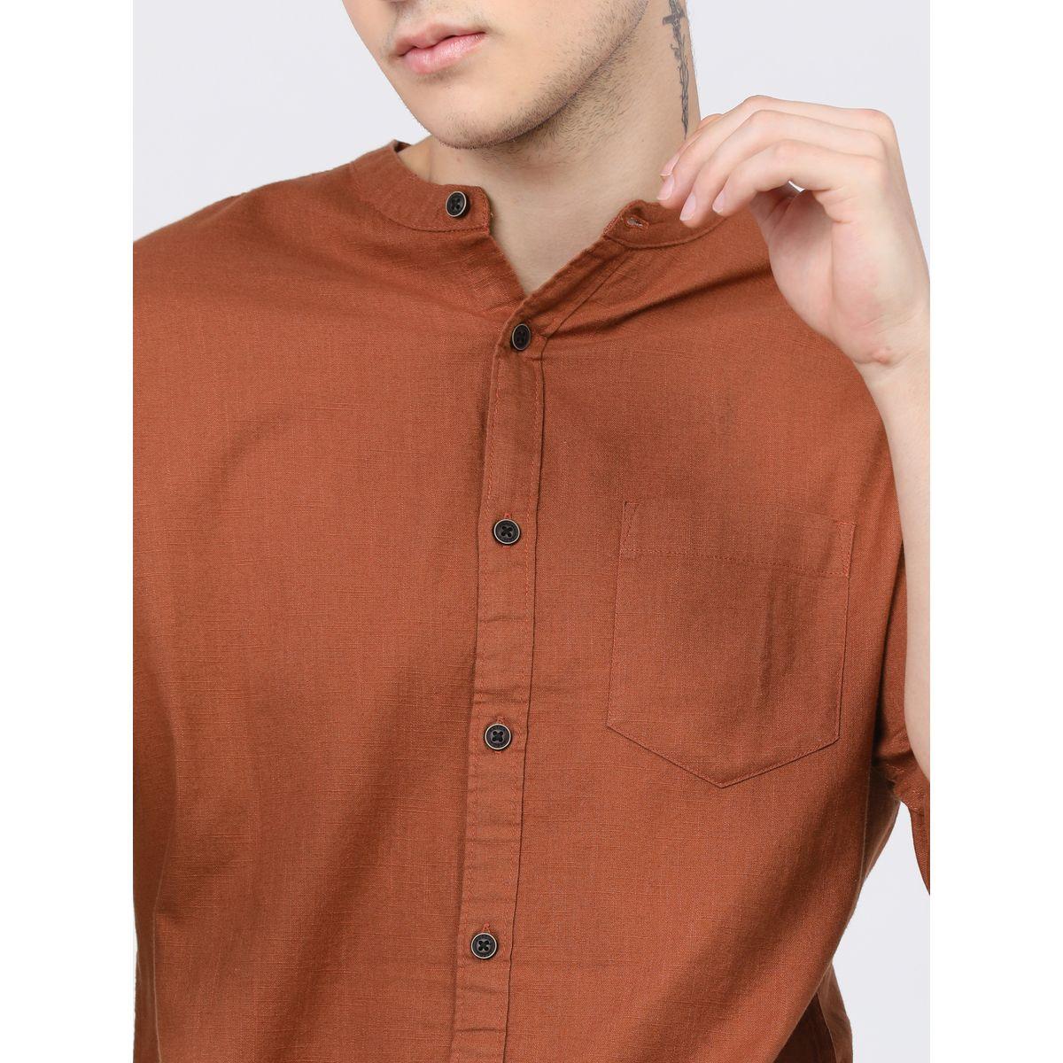 Ketch X Styli Solid Slim Fit Cotton Casual Shirt-men-clothing-shirts-image-6