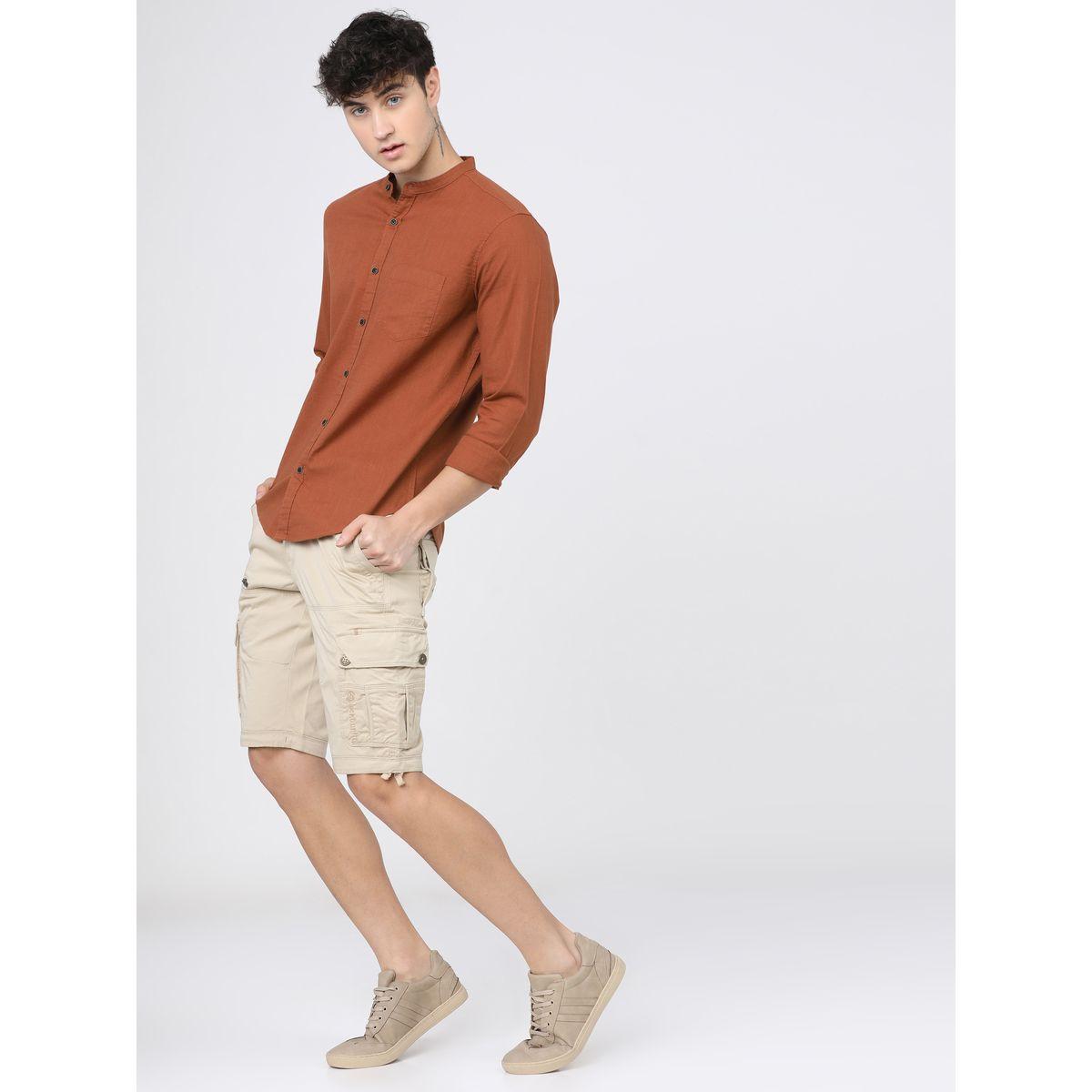 Ketch X Styli Solid Slim Fit Cotton Casual Shirt-men-clothing-shirts-image-7