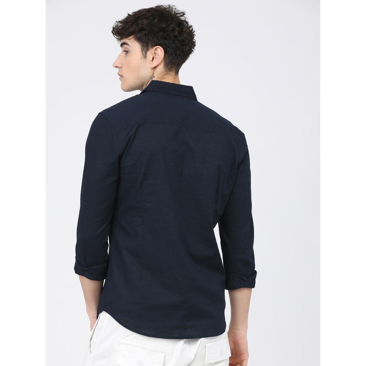 Ketch X Styli Striped Print Slim Fit Cotton Casual Shirt-men-clothing-shirts-image-3