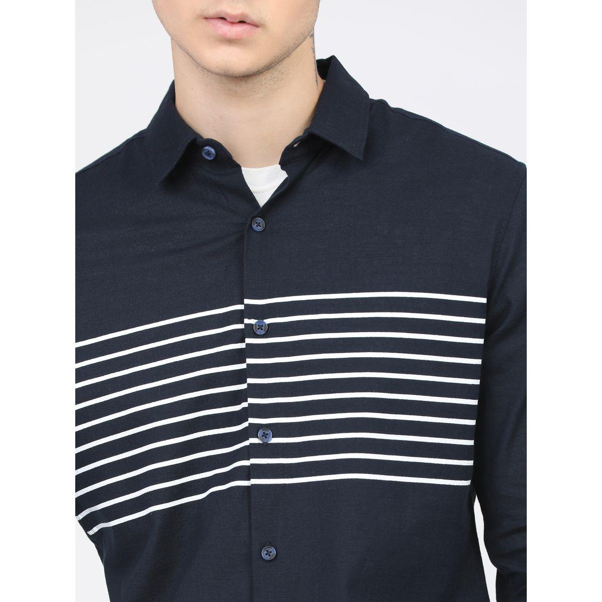 قميص مخطط بقصة سليم فت كيتش × ستايلي-men-clothing-shirts-image-4