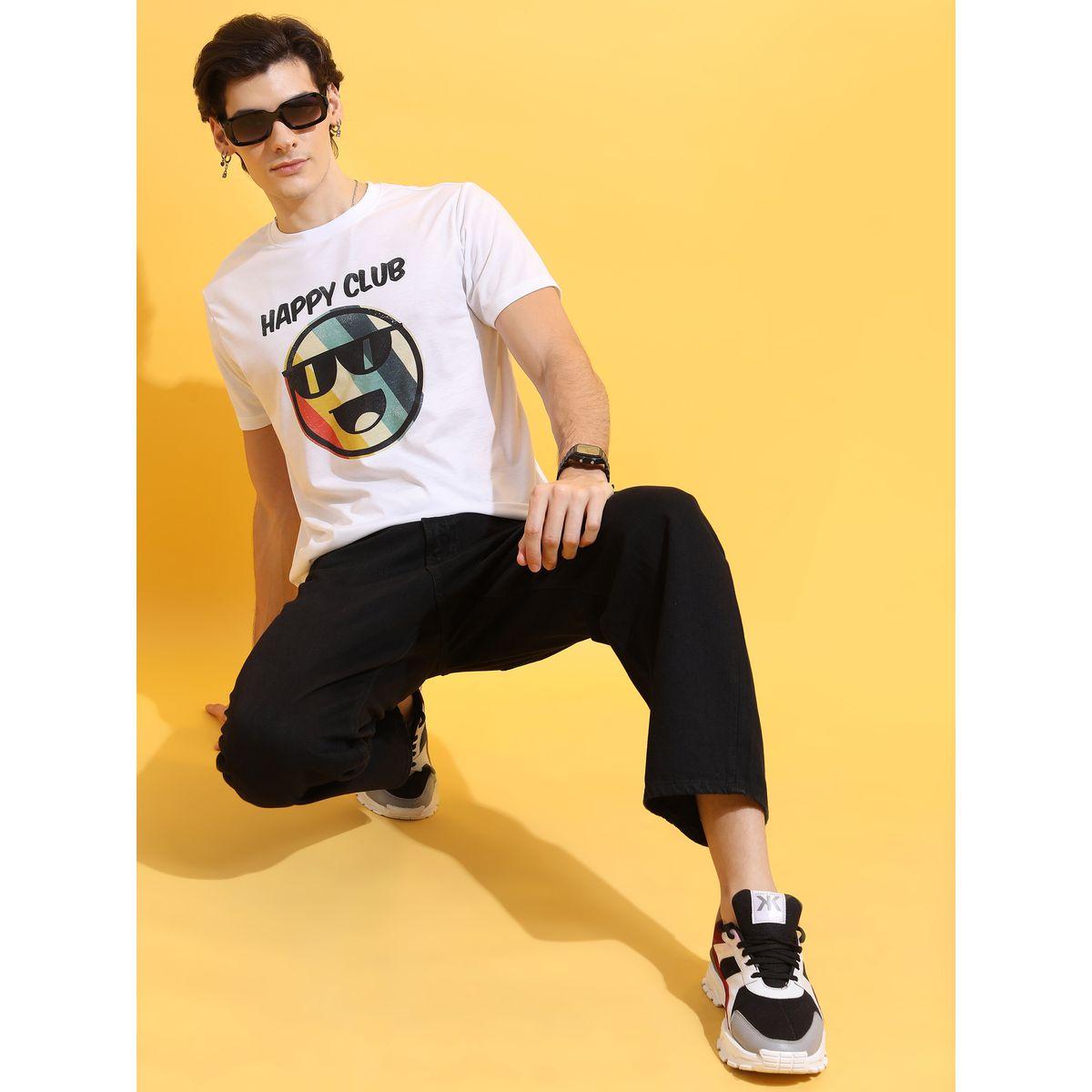 تيشيرت بقصة مريحة وطبعة جرافيك كيتش × ستايلي-men-clothing-tshirtsandpolos-tshirts-image-2