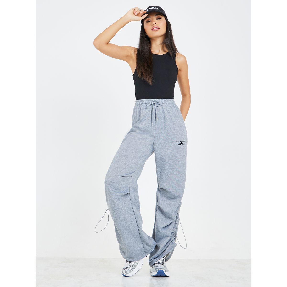 جوغر بقصة مريحة وتفاصيل مزمومة-women-clothing-bottoms-joggers-image-1
