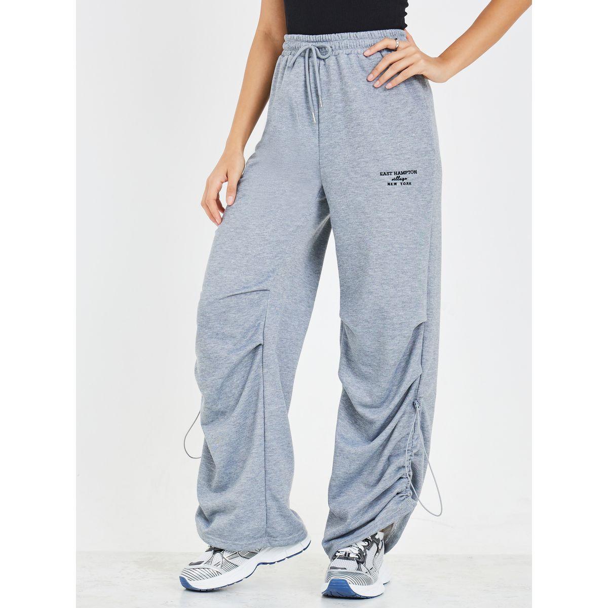 جوغر بقصة مريحة وتفاصيل مزمومة-women-clothing-bottoms-joggers-image-2