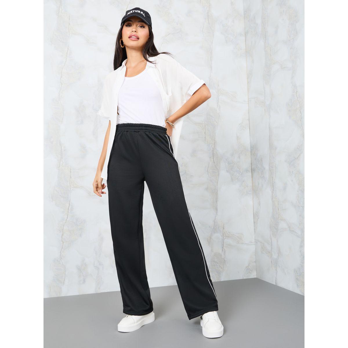 جوغر بقصة مريحة وشريط جانبي-women-clothing-bottoms-joggers-image-2