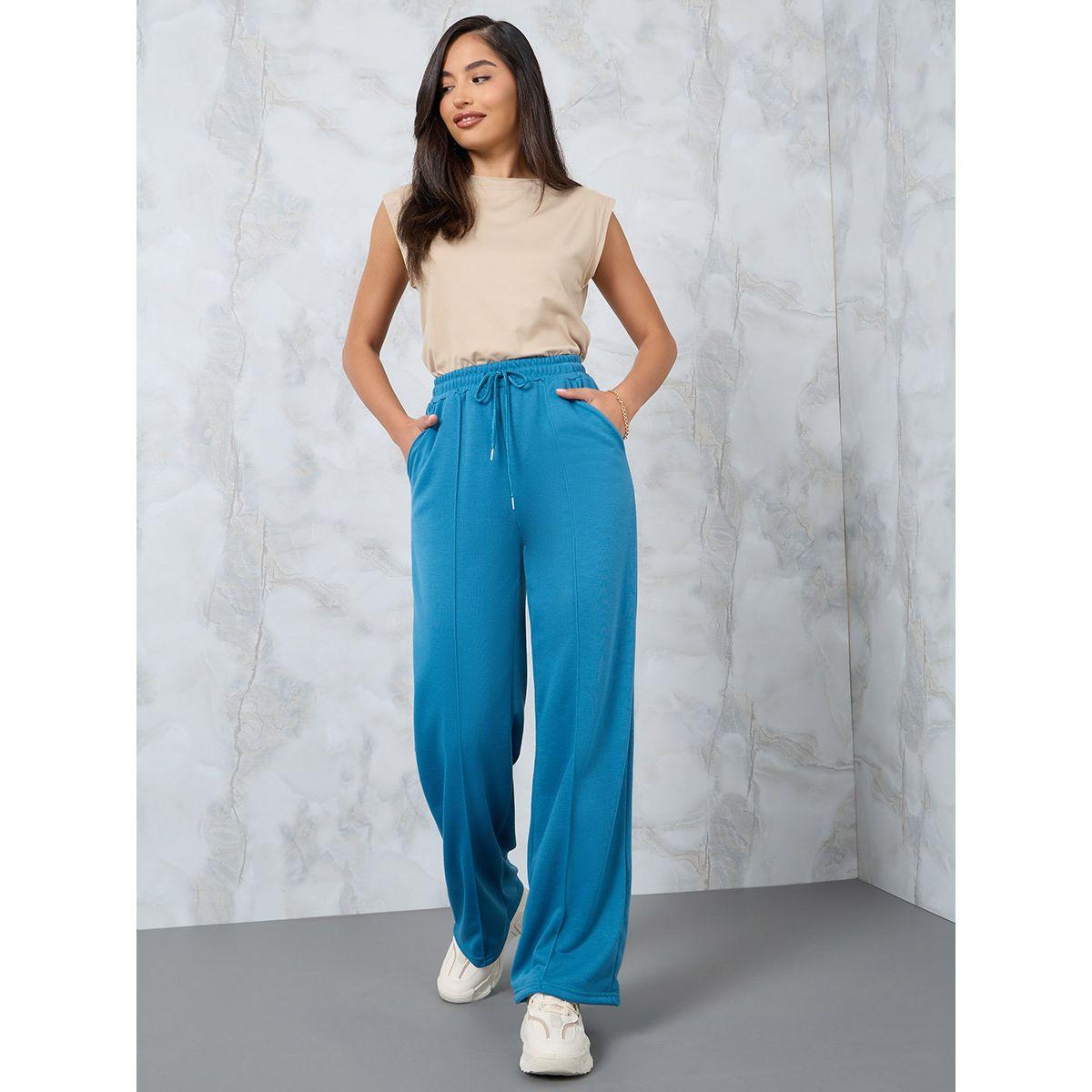 Styli Straight Fit Joggers with Drawstring-women-clothing-bottoms-joggers-image-1