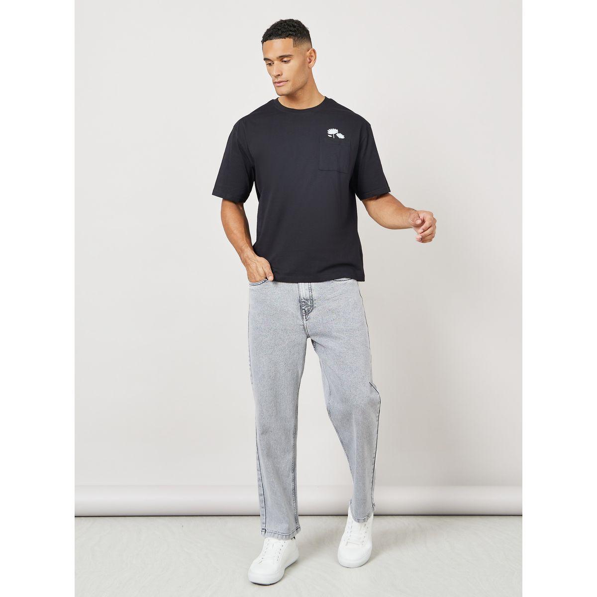 Styli Acid Wash Loose Fit Jeans with Pockets-men-clothing-bottoms-jeans-image-2