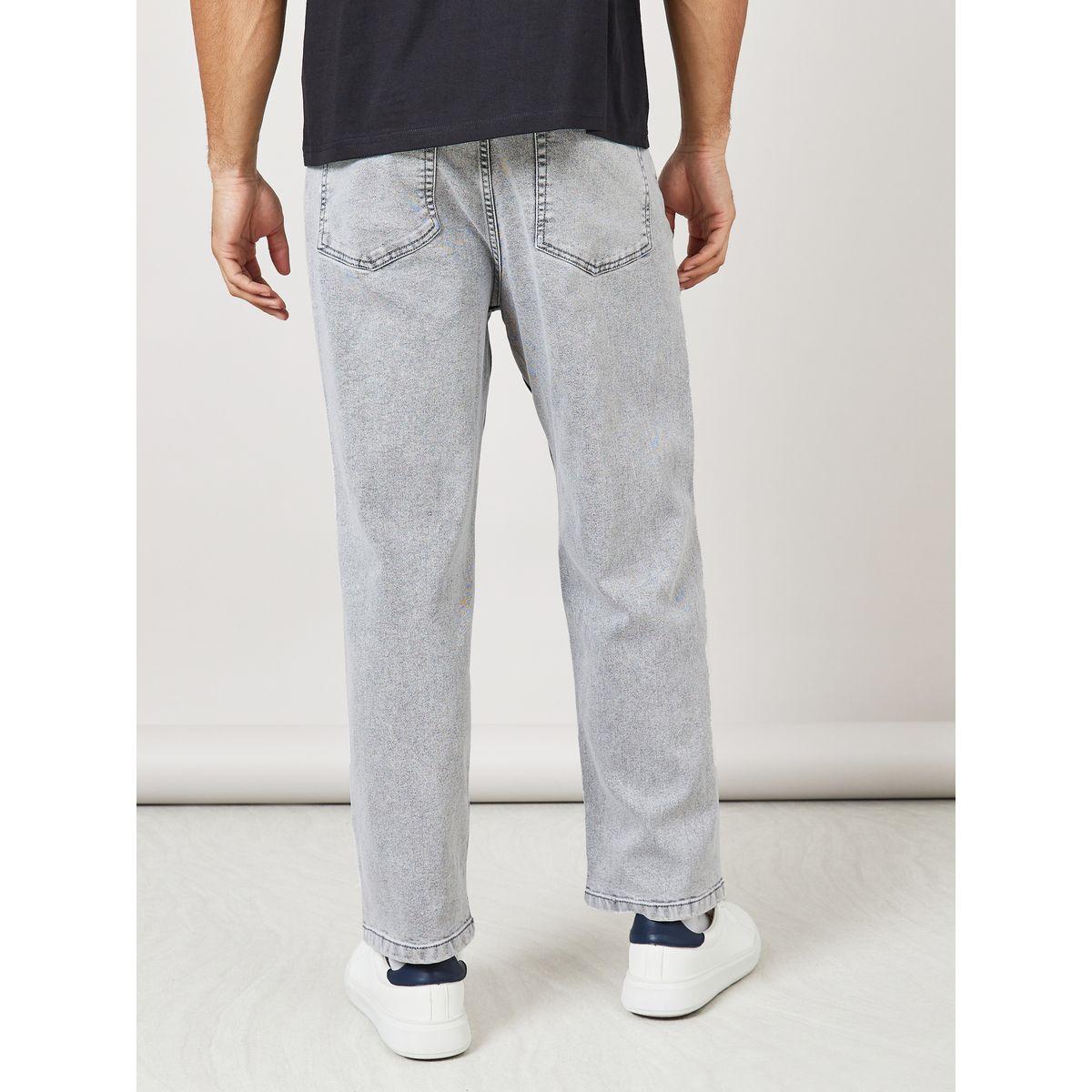 Styli Acid Wash Loose Fit Jeans with Pockets-men-clothing-bottoms-jeans-image-4