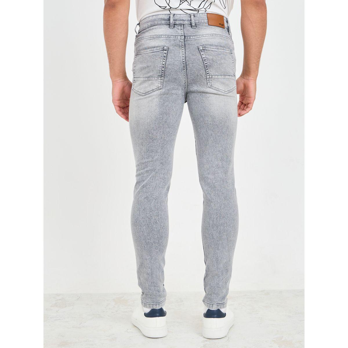 Styli Acid Wash Skinny Fit Jeans with Knee Dart Detail-men-clothing-bottoms-jeans-image-4