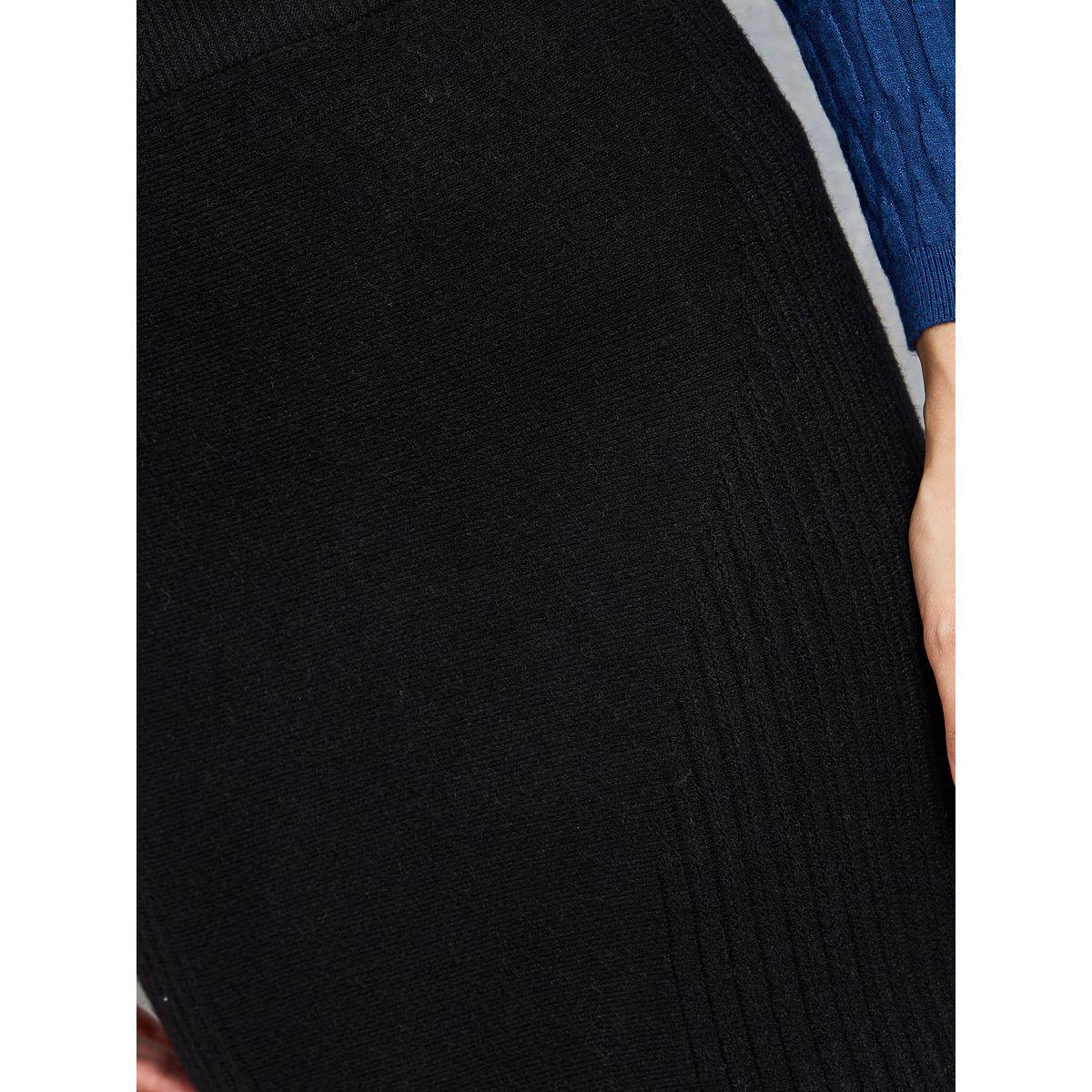 Styli High Rise Knit Mermaid Hem Skirt-women-clothing-bottoms-skirts-image-3