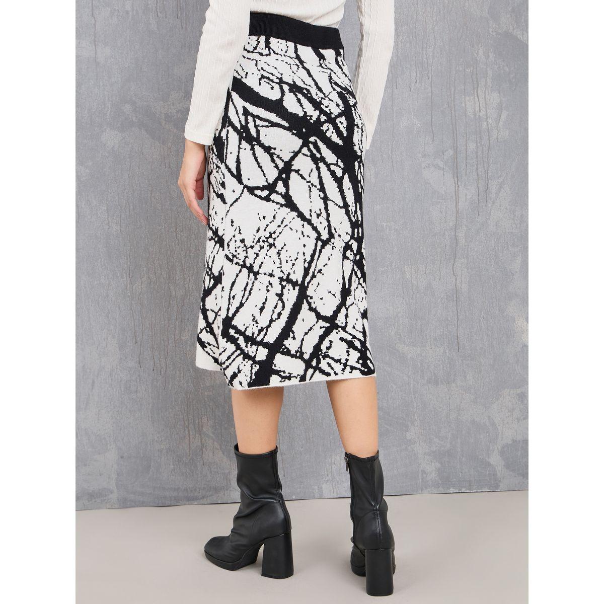 Styli Abstract Graphic Pattern Knit Midi Skirt-women-clothing-bottoms-skirts-image-4
