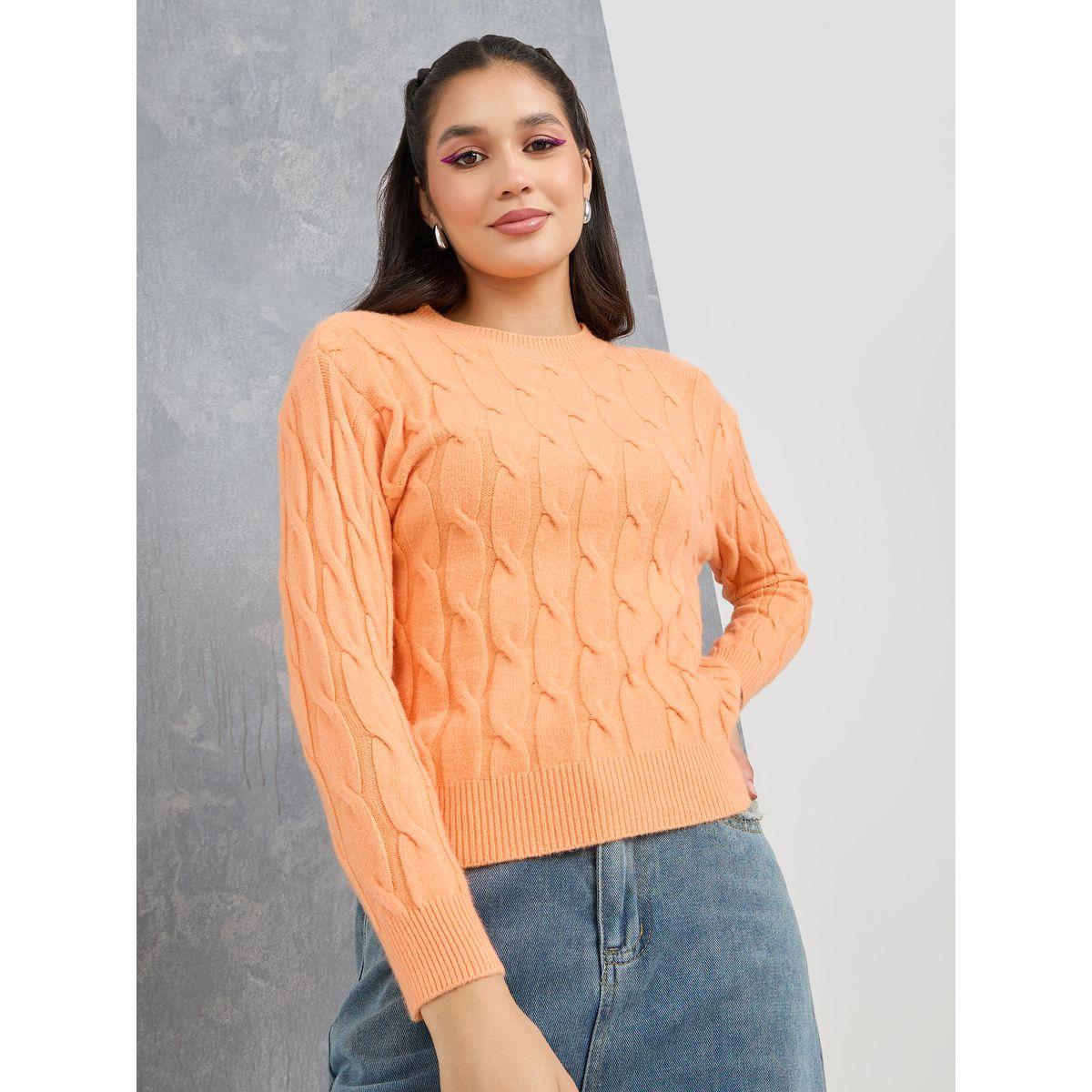 Styli Solid Textured Cable Knit Sweater-women-clothing-cardigansandjumpers-jumpers-image-3