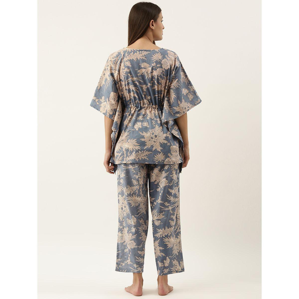 طقم بيجاما من ( بنطال + قفطان ) سانسكريتي هومز × ستايلي-women-clothing-nightwear-pyjamas-longsets-image-5