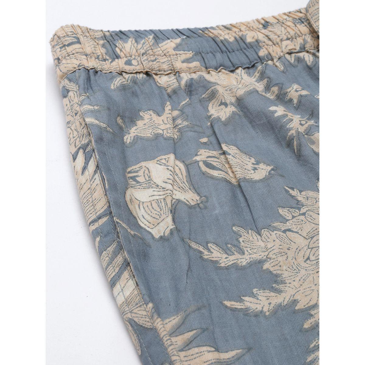 Sanskrutihomes X Styli Floral Print Longline Kaftan & Pyjama Set-women-clothing-nightwear-pyjamas-longsets-image-8