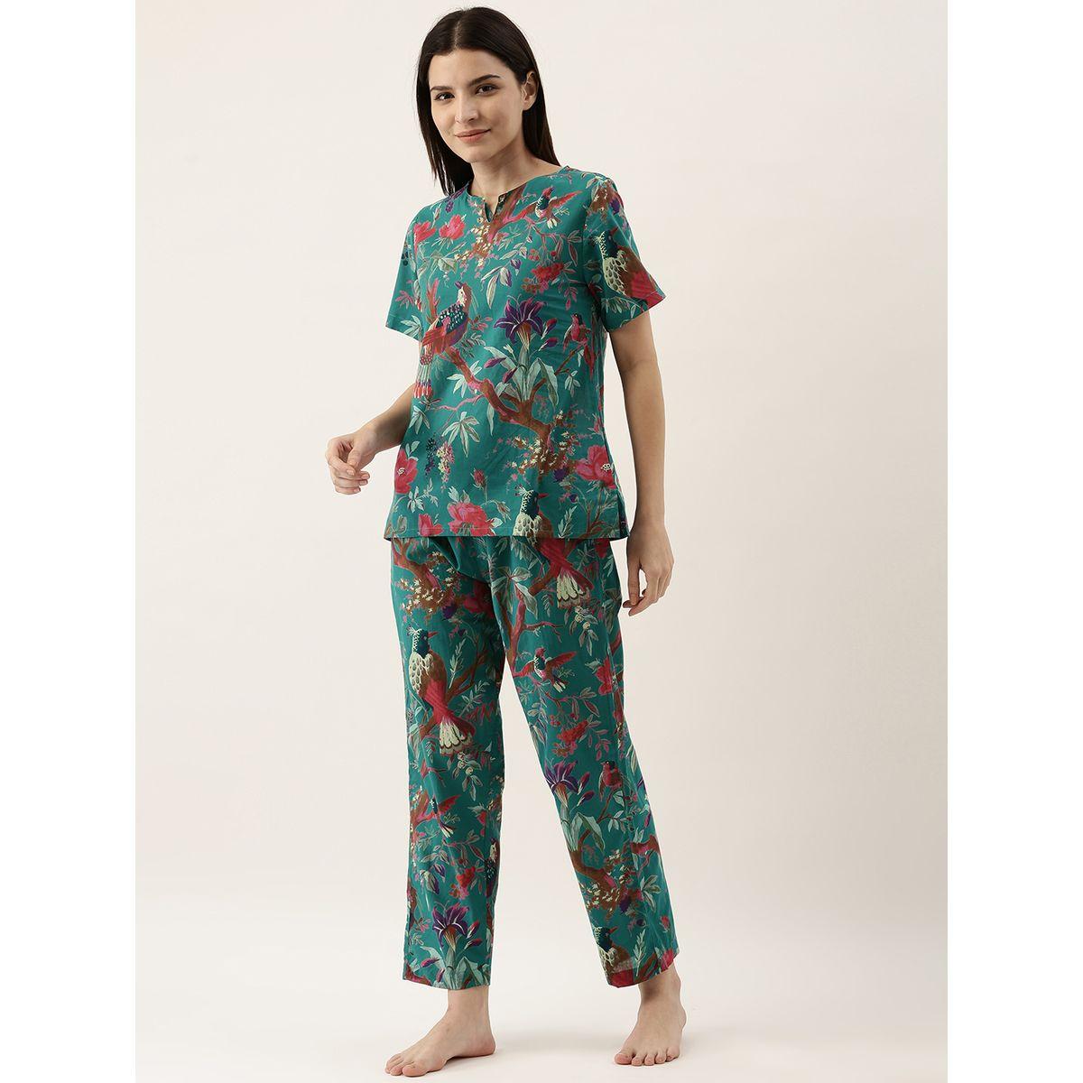 طقم بيجاما من ( بنطال + بلوزة ) سانسكريتي هومز × ستايلي-women-clothing-nightwear-pyjamas-longsets-image-4