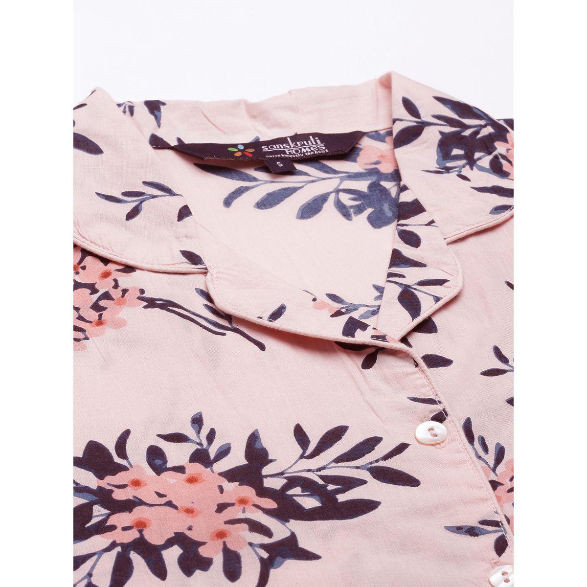 مجموعة من ( شورت + بلوزة ) سانسكريتي هومز × ستايلي-women-clothing-nightwear-pyjamas-shortsets-image-2
