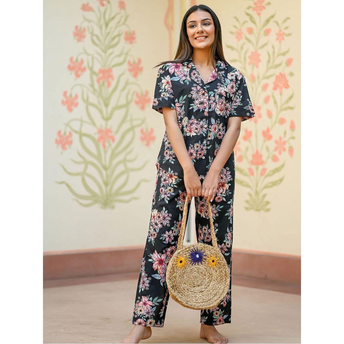 مجموعة من ( بنطال + بلوزة ) سانسكريتي هومز × ستايلي-women-clothing-nightwear-pyjamas-longsets-image-1