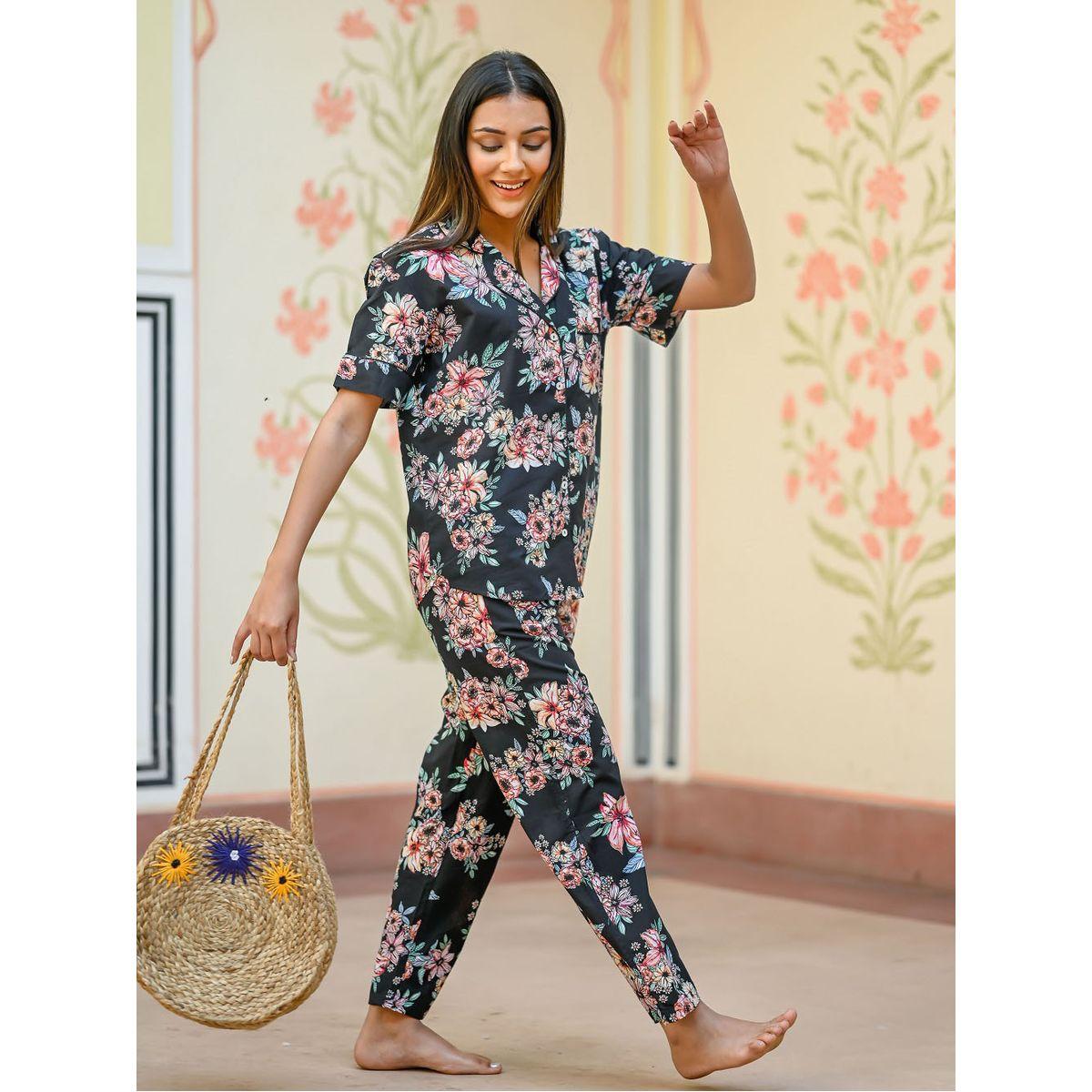 مجموعة من ( بنطال + بلوزة ) سانسكريتي هومز × ستايلي-women-clothing-nightwear-pyjamas-longsets-image-2
