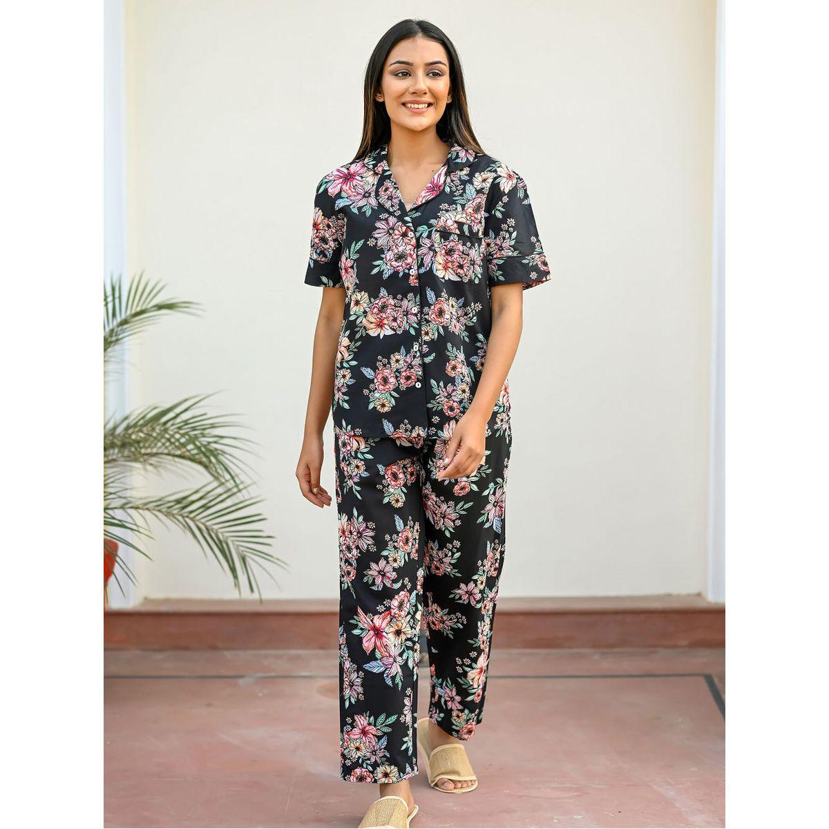 مجموعة من ( بنطال + بلوزة ) سانسكريتي هومز × ستايلي-women-clothing-nightwear-pyjamas-longsets-image-4