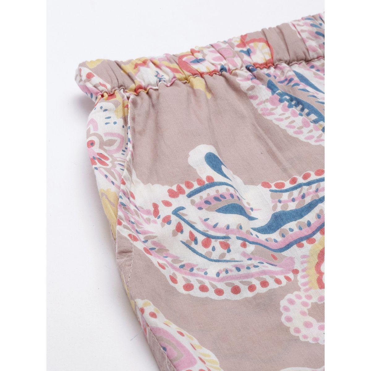 Sanskrutihomes X Styli Pack of 3 - Paisley Print Cotton Cami, Robe & Shorts-women-clothing-nightwear-pyjamas-shortsets-image-7