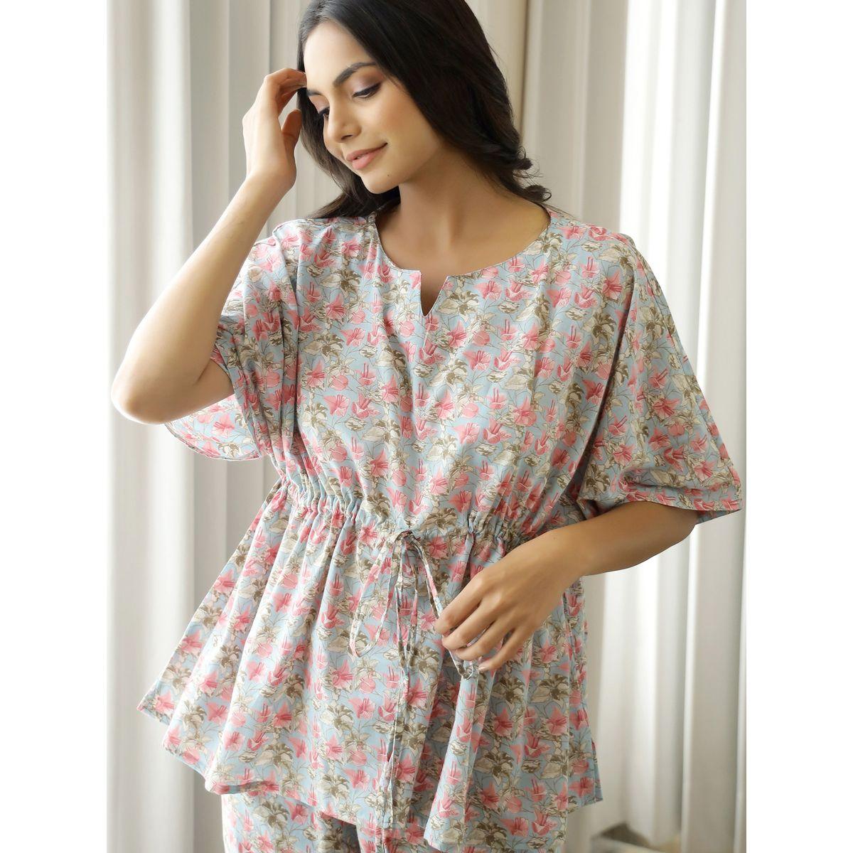 طقم بيجاما من ( بنطال + قفطان ) سانسكريتي هومز × ستايلي-women-clothing-nightwear-pyjamas-longsets-image-5