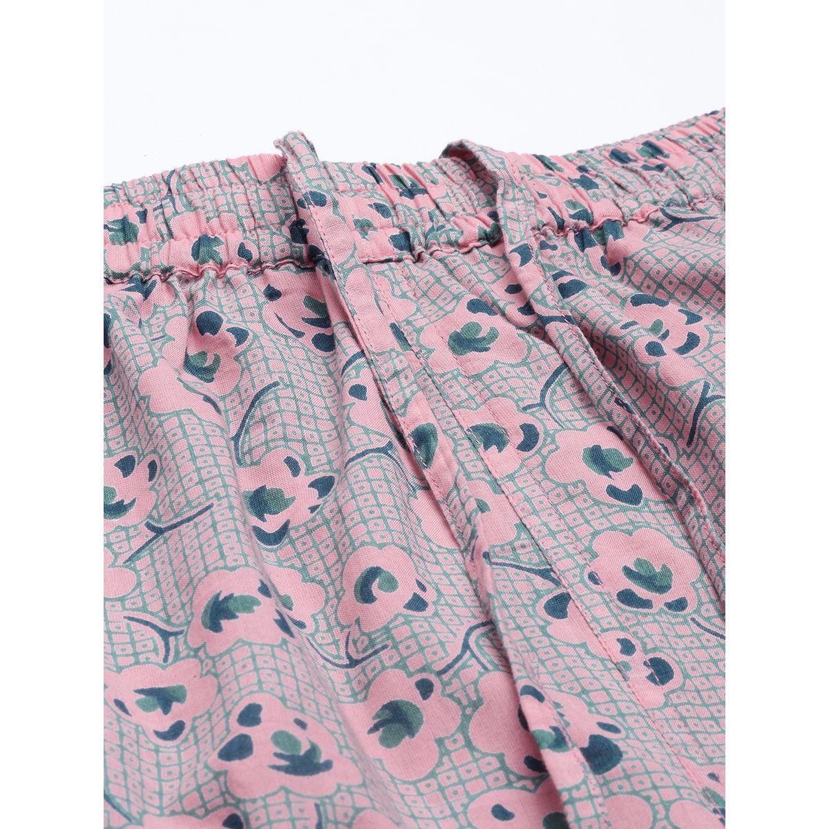 Sanskrutihomes X Styli Floral Print Cotton Top & Shorts Set-women-clothing-nightwear-pyjamas-shortsets-image-3
