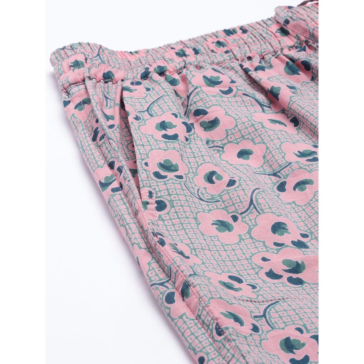 Sanskrutihomes X Styli Floral Print Cotton Top & Shorts Set-women-clothing-nightwear-pyjamas-shortsets-image-4