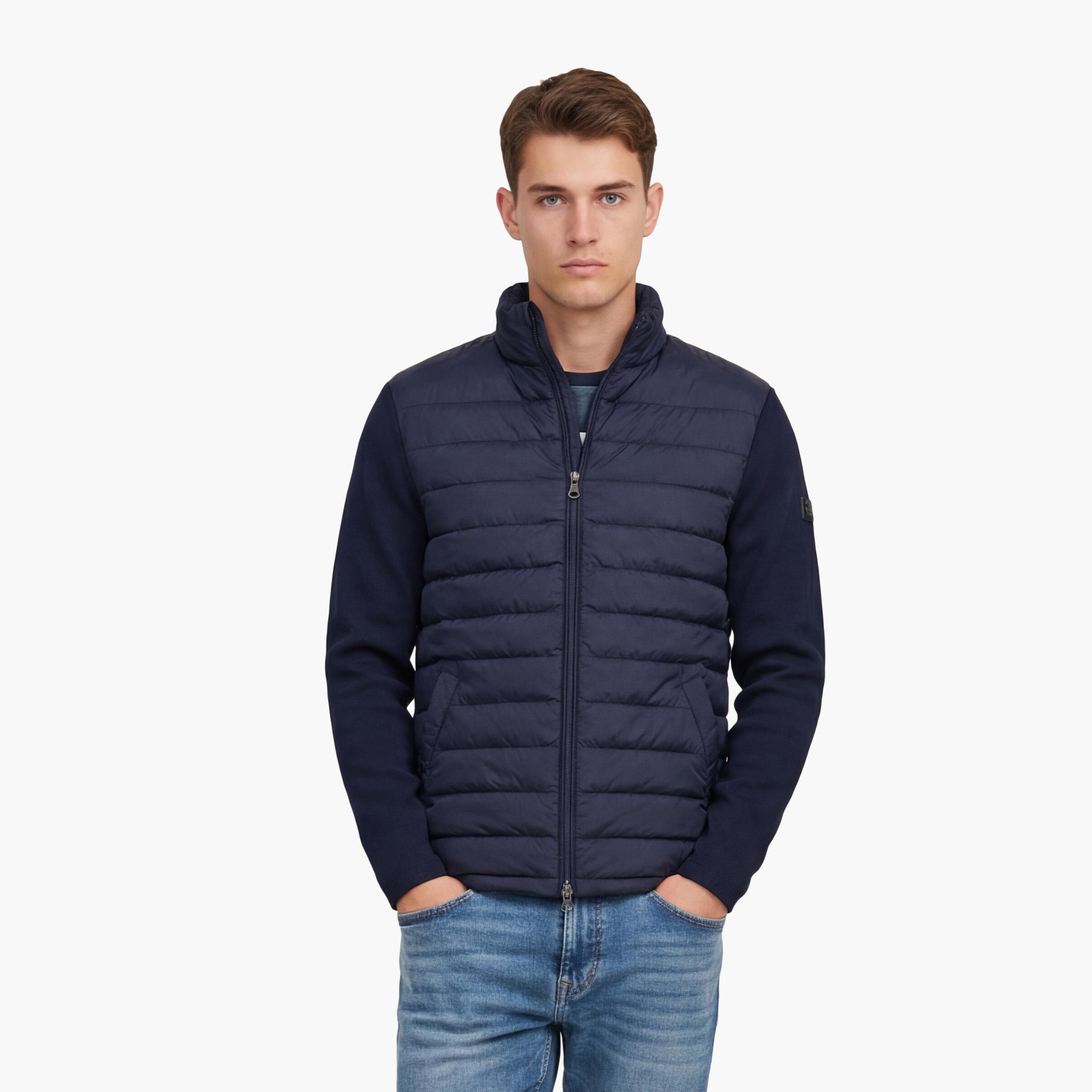 Gant Plain High Neck Long Sleeves Men's Puffer Jacket-men-clothing-jacketsandblazers-jackets-image-1