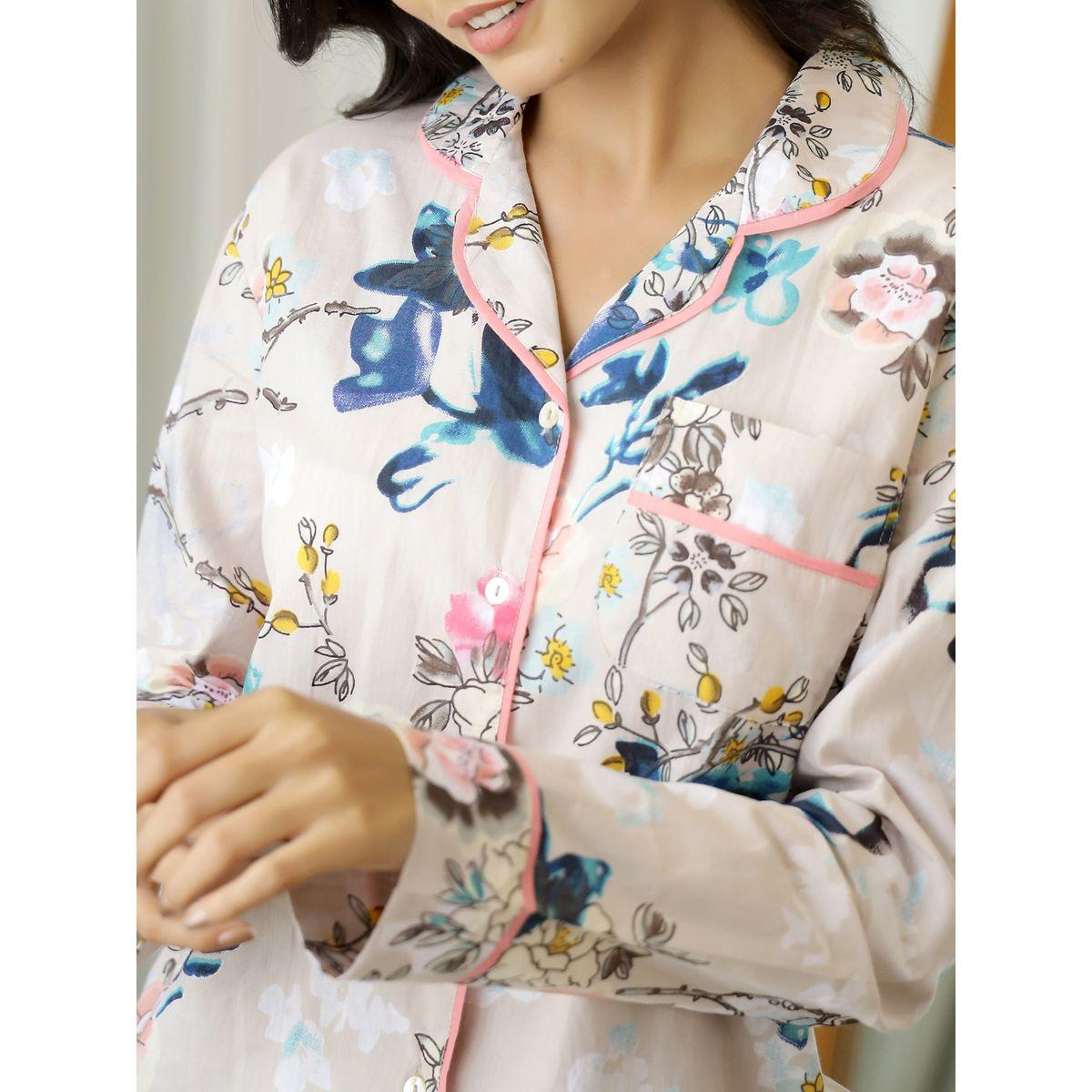 طقم بيجاما من ( بنطال + بلوزة ) سانسكريتي هومز × ستايلي-women-clothing-nightwear-pyjamas-longsets-image-5
