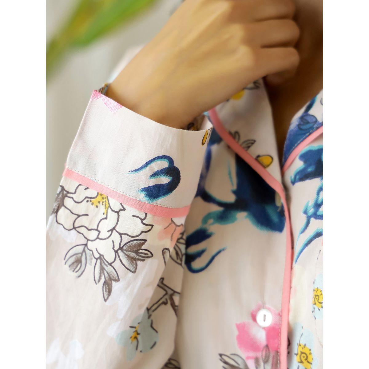 طقم بيجاما من ( بنطال + بلوزة ) سانسكريتي هومز × ستايلي-women-clothing-nightwear-pyjamas-longsets-image-6