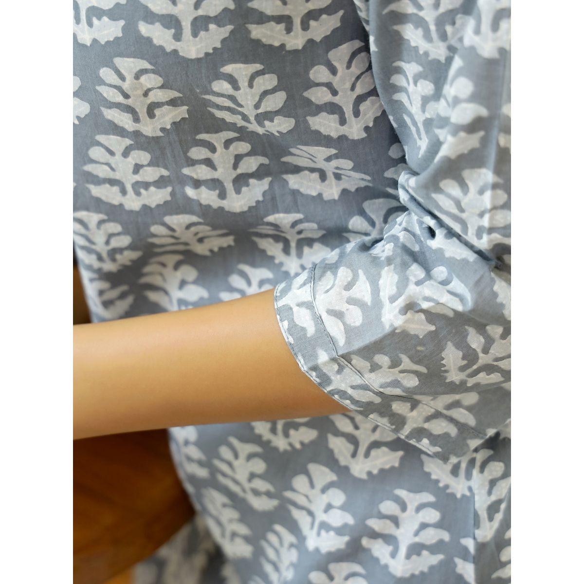 Sanskrutihomes X Styli Notch Neck Printed Cotton Shirt & Pyjama Set-women-clothing-nightwear-pyjamas-longsets-image-6