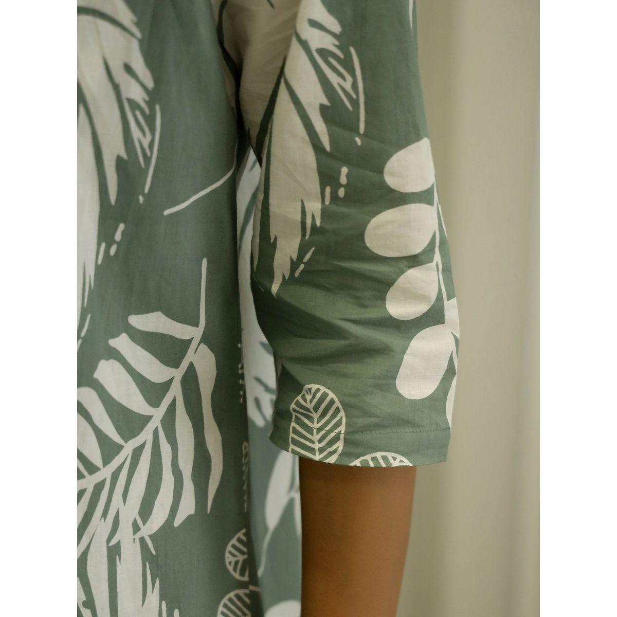 Sanskrutihomes X Styli Pack of 3 - Floral Print Cotton Cami, Robe & Pyjama-women-clothing-nightwear-pyjamas-longsets-image-7