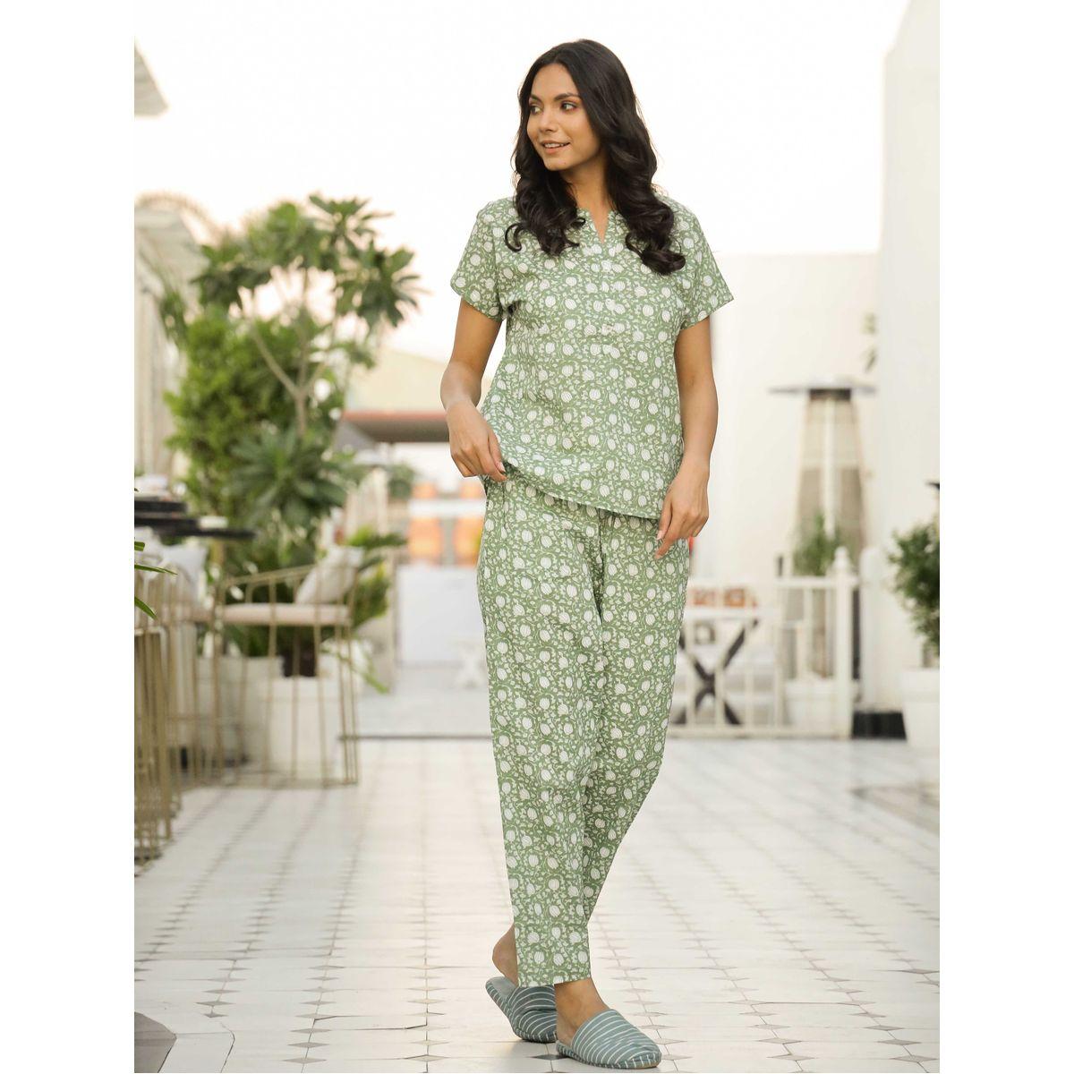 Sanskrutihomes X Styli All Over Print Cotton Top & Pyjama Set-women-clothing-nightwear-pyjamas-longsets-image-2