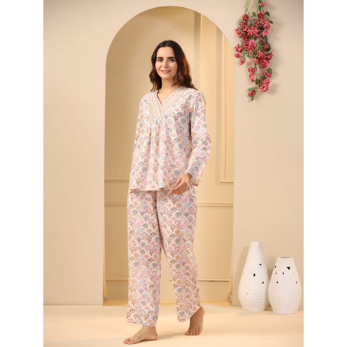 طقم بيجاما من ( بلوزة + بنطال ) سانسكريتي هومز × ستايلي-women-clothing-nightwear-pyjamas-longsets-image-4
