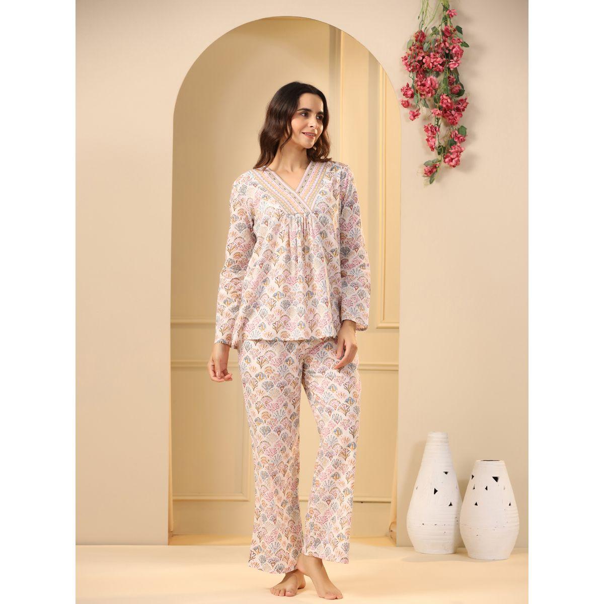 طقم بيجاما من ( بلوزة + بنطال ) سانسكريتي هومز × ستايلي-women-clothing-nightwear-pyjamas-longsets-image-6