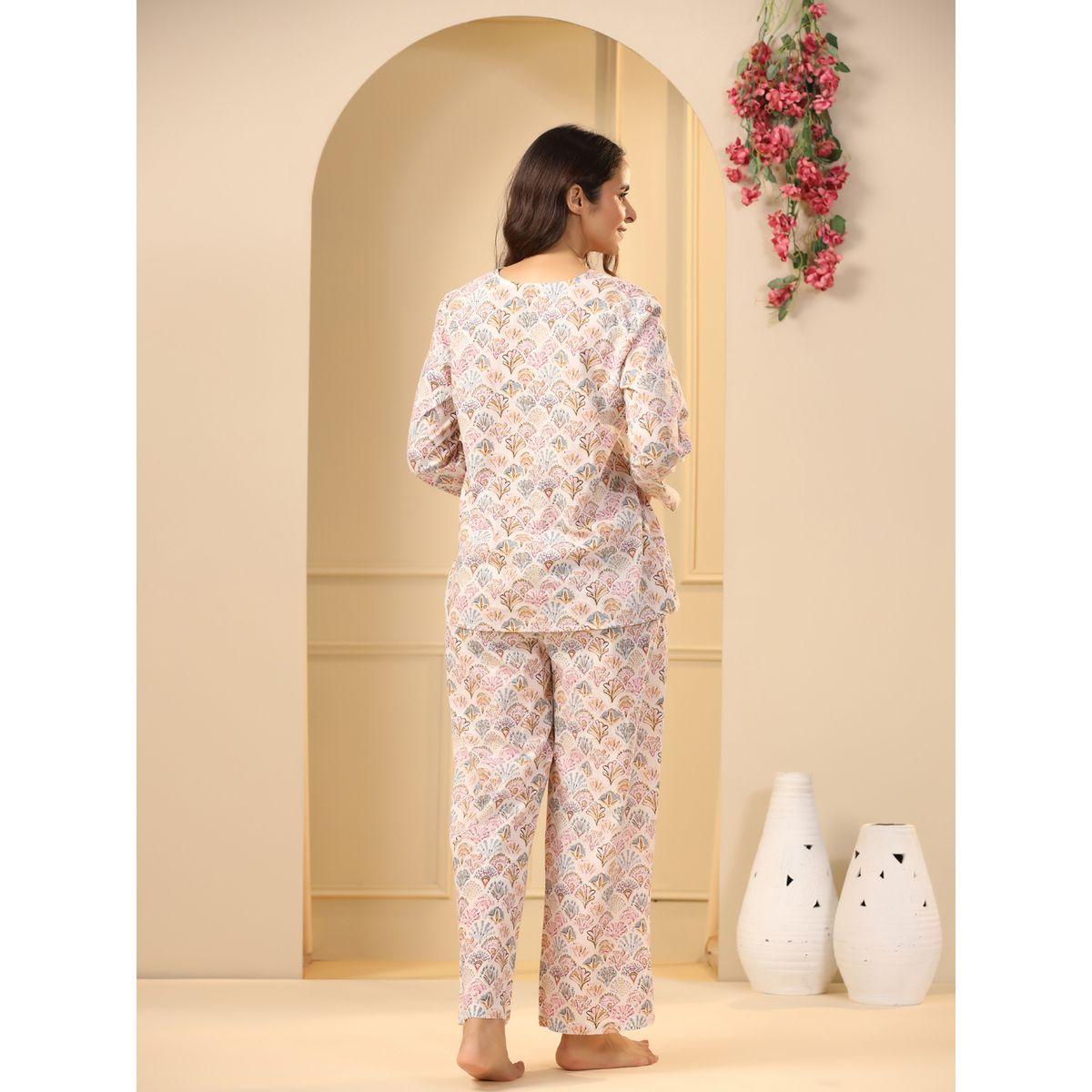 طقم بيجاما من ( بلوزة + بنطال ) سانسكريتي هومز × ستايلي-women-clothing-nightwear-pyjamas-longsets-image-9