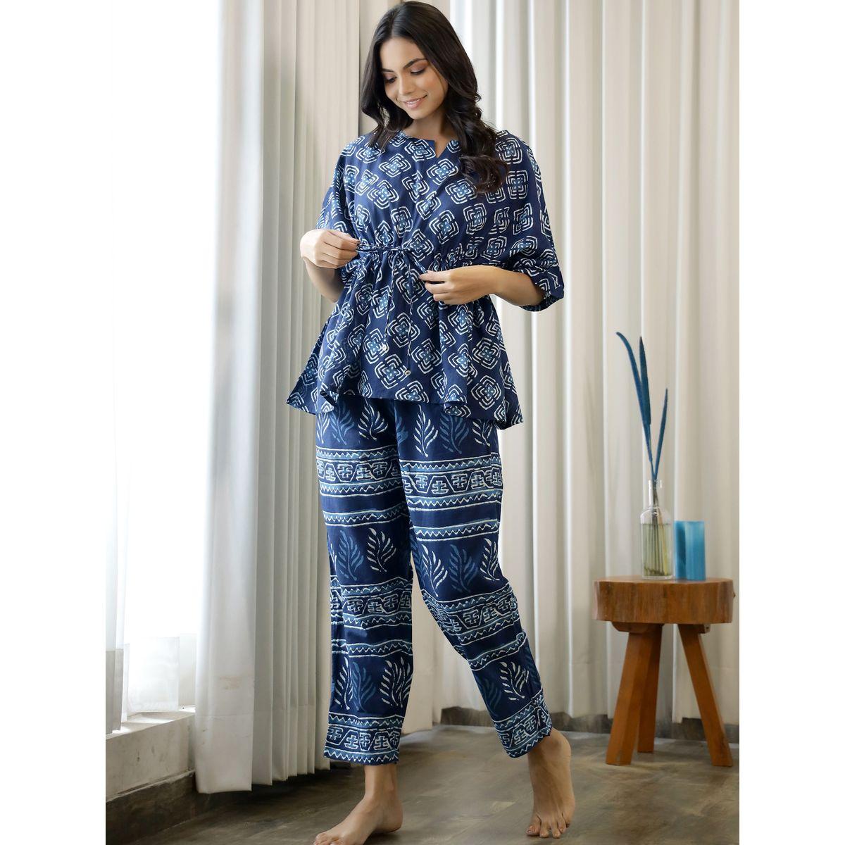 Sanskrutihomes X Styli Geo Print Kaftan & Pants Co-Ords-women-clothing-coordsets-image-4