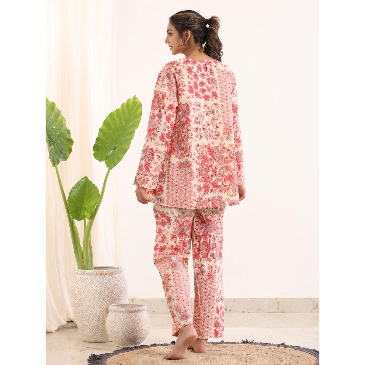 Sanskrutihomes X Styli  Floral Print Longline Top & Pants Set-women-clothing-coordsets-image-3