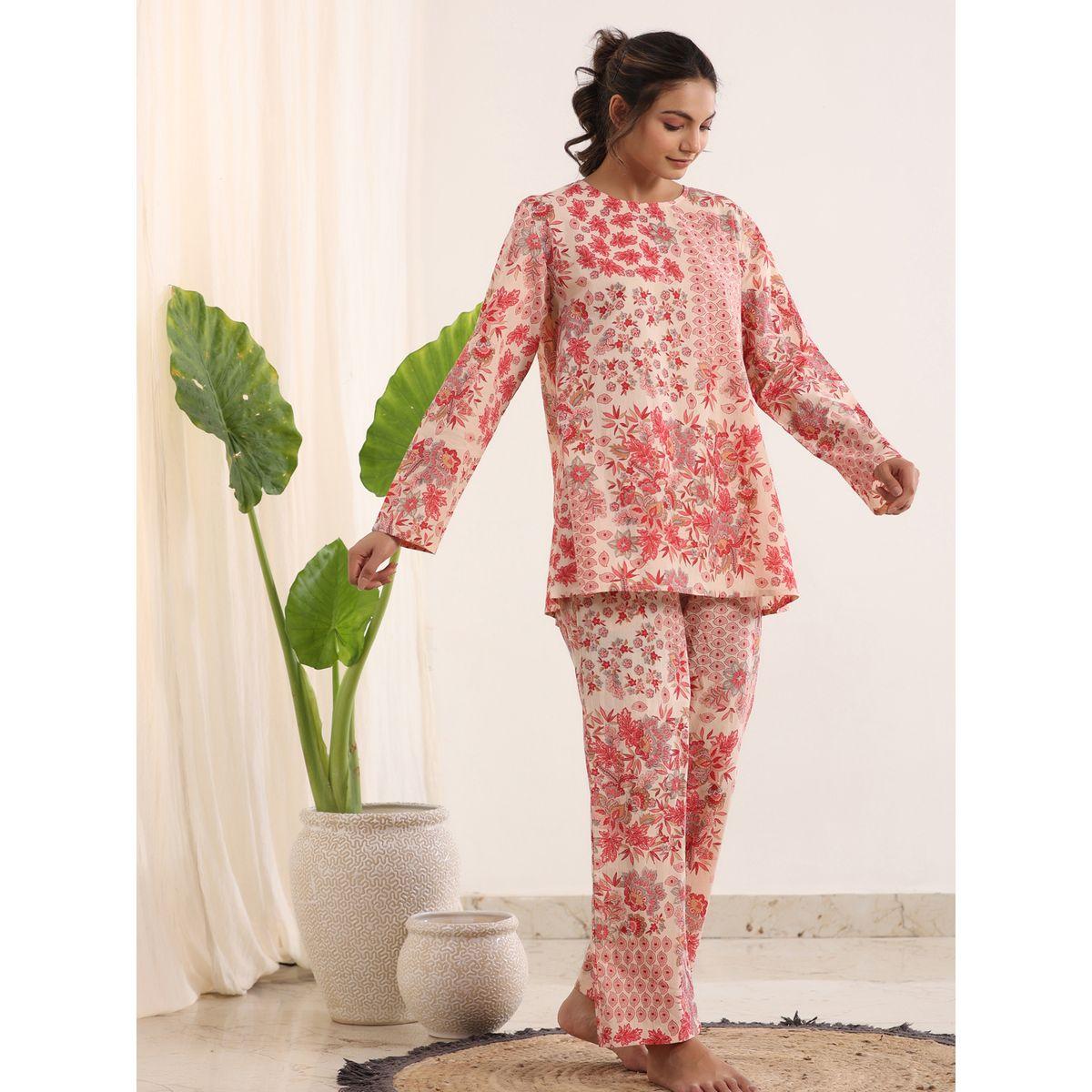 Sanskrutihomes X Styli  Floral Print Longline Top & Pants Set-women-clothing-coordsets-image-5