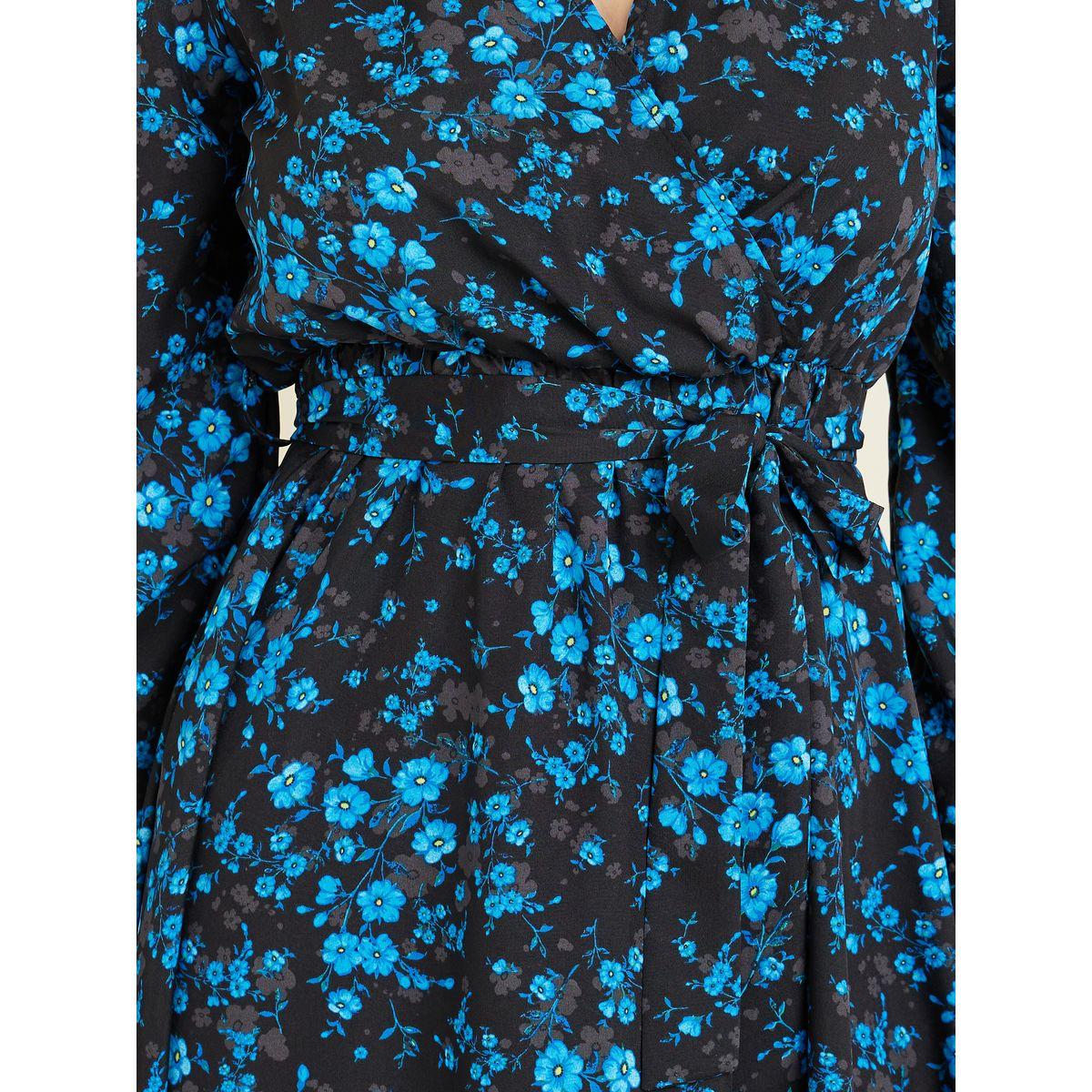 فستان ميدي مطبع بطبعة زهور-women-clothing-dresses-image-3