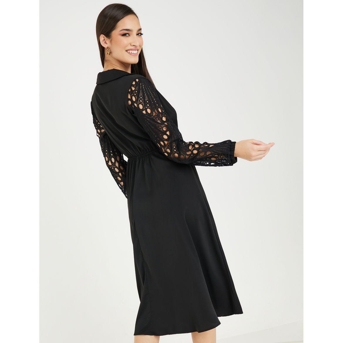 Styli Lace Sleeve Insert A-Line Midi Dress-women-clothing-dresses-image-4
