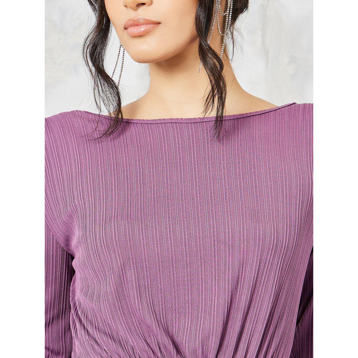 Styli Textured Boat Neck Sheath Midi Dress-women-clothing-dresses-image-3