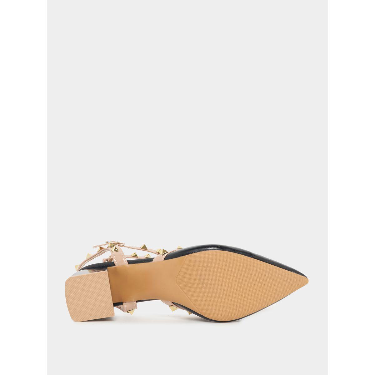 Styli Studded Strappy Block Heel Pumps-women-shoes-heels-image-7