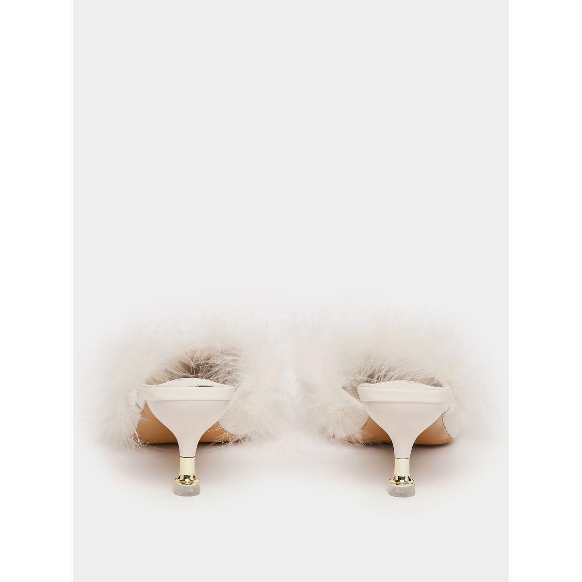 Styli Faux Feather Trim Pointed Toe Heel Sandals-women-shoes-heels-image-3