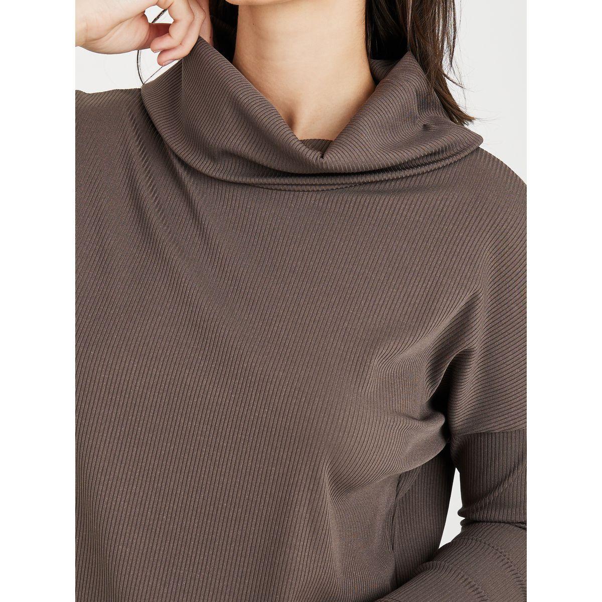 Styli Unwind Cowl Neck Ribbed Top & Straight Leg Pants Lounge Set-women-clothing-coordsets-image-3